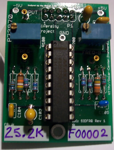Frequency board from the Stanford SID space weather monitor